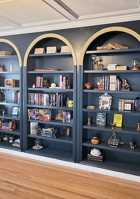 Custom Blue Cabinets Designed by WW Finish Carpentry